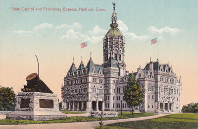 Oblique view of Connecticut state capitol