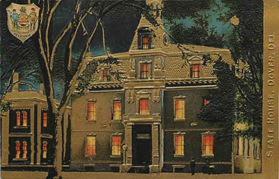 Embossed night view of the Old State House