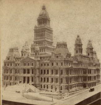 Mid-construction model of New York capitol