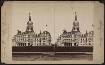 Stereoscopic card of new Hartford capitol