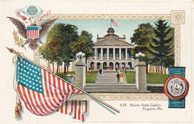 Patriotic state capitol view
