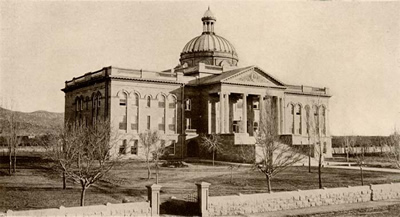 Old capitol photo in sepia