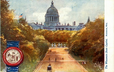 Wisconsin state capitol by Raphael Tuck & Sons