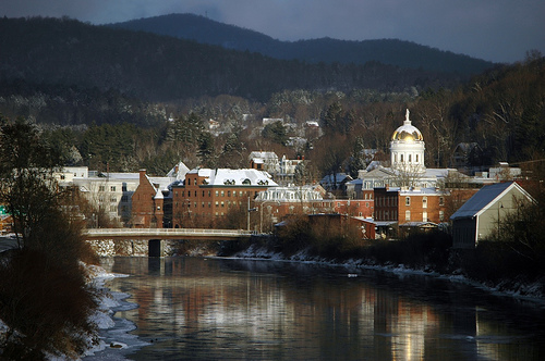 Montpelier River Scene with Capitol